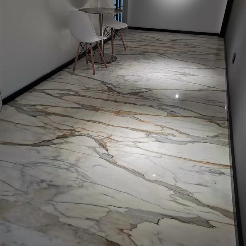 کاشی های مرمر طلای Calacatta برای طبقه داخلی 1