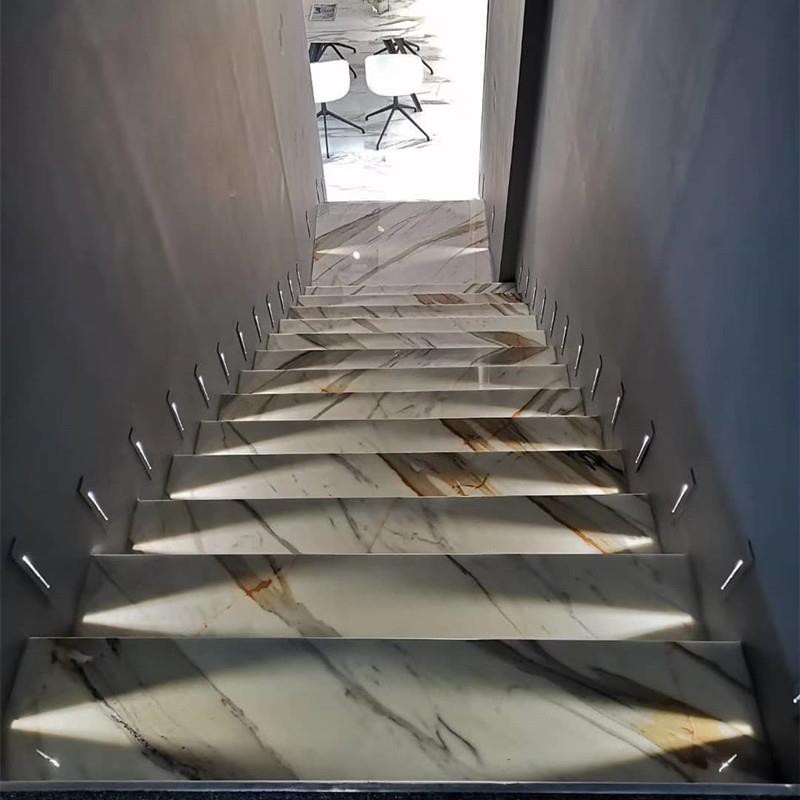 کاشی مرمر طلای Calacatta برای پله داخلی 1