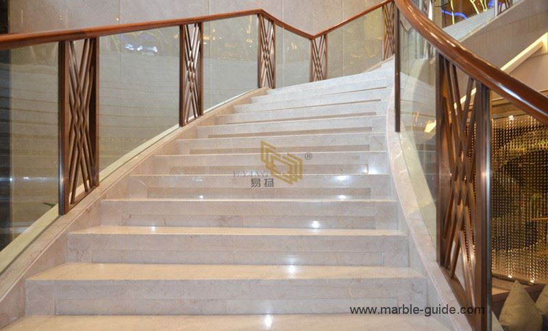 Angel beige marble stairs