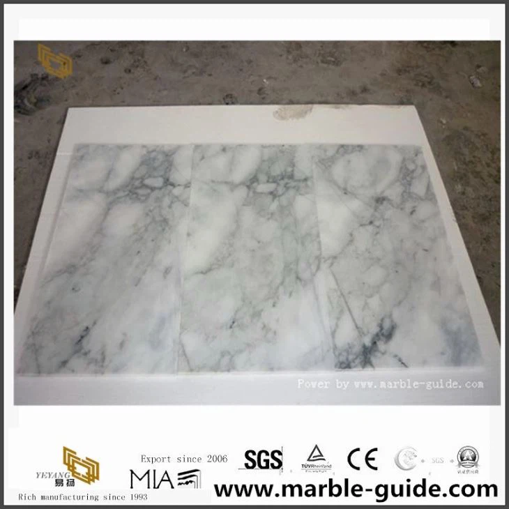China White Arabescato Marble Floor Tiles 