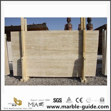 کوره سفید تراورتن اسلب برای کف حمام / کاشی دیواری